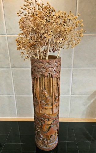 Vaso portaspazzole bambù - vaso/portaspazzole,