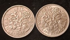 1965 Elizabeth II Three Pence