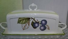 Villeroy CASCARA piatto torta reale con coperchio 29 x 15,5 COME NUOVO piatto a tacchetti