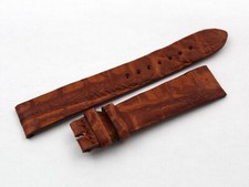 Cinturino Watch Pelle Alligatore Marrone Vintage Alta Qualità 18/16mm Made Italy