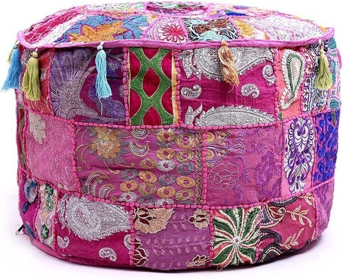 Pouf indiano fatto mano - fatto, a