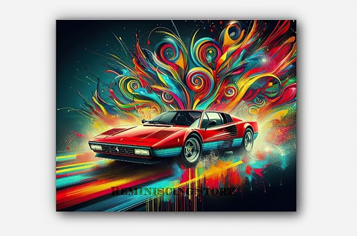 Quadro ferrari testarossa 1980 - quadro,