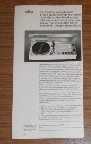Rara pubblicità vintage - vintage, braun