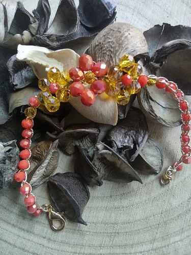 Bracciale con cristalli giallo - bracciale,