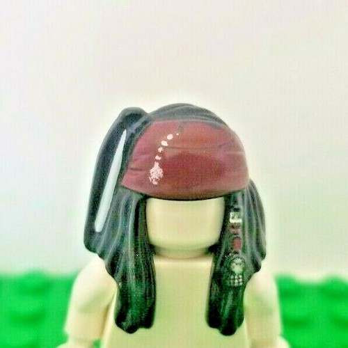 Lego black captain jack hair - lego,