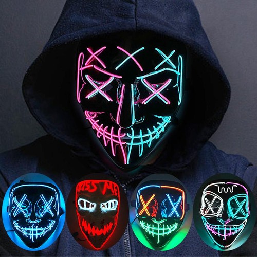 Maschera horror neon - , led