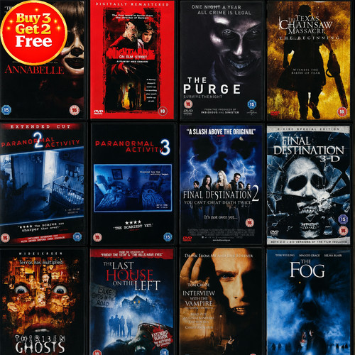 Horror dvd movies films - dvd, scary