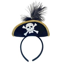 Black Pirate Headband Hat for
