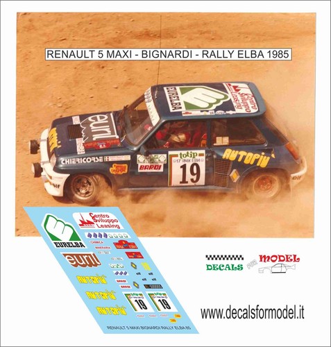 Decals renault 5 maxi - 1:43,