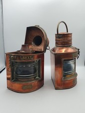 Lampade in rame per navi porto e dritta Bristol raccordi marini ingegneri 24 cm