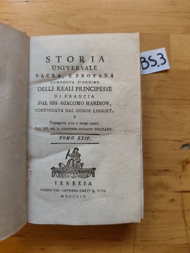 Storia universale sacra - , e