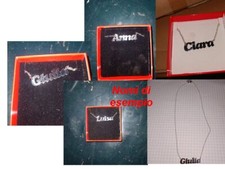 Collana argento 925  con nome Necklace, solid silver    925, with name.