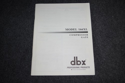 Manuale dbx 166xl - manuale,