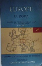 EUROPE EUROPA CARTE ROUTIERE ROAD MAP STRASSENKARTE 1 : 500000 28 touring club