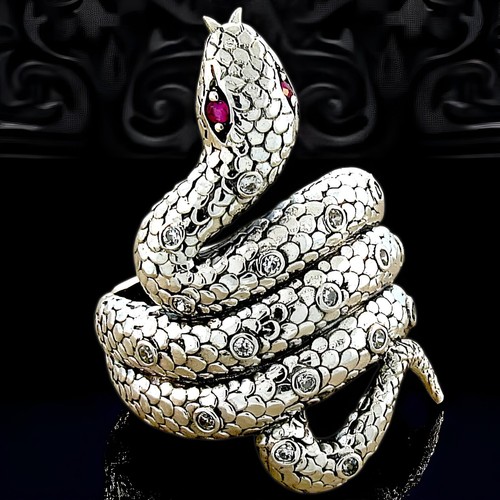 Anello serpente occhi - occhi, di