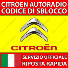 ✅CITROEN RADIO CODICE DI SBLOCCO AIRCROSS BERLINGO C1 C3 C4 C5 JUMPY PICASSO✅