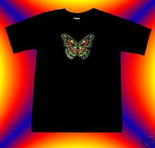 -> Maglietta LED Luminosa Equalizzatore Maglietta Farfalla <-