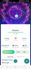 ✨Shiny Unown (Icognito Iridescente) K Pokemon GO✨ Registrato o 1 milione