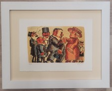 Franz Borghese  Litografia a colori Il baciamano