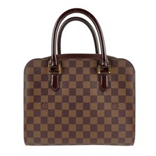 Borsa a mano originale Louis Vuitton Damier Ebene Triana marrone N51155 - z7493