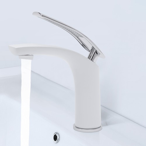 Rubinetto bianco lavabo