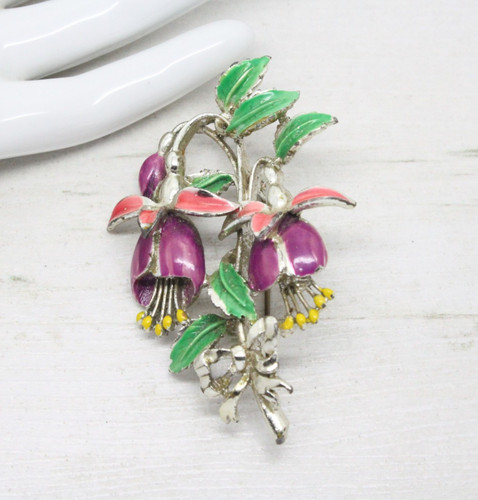 Spilla vintage squisita grande - spilla,