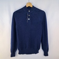 Maglione Brunello Cucinelli 100% cashmere colore blu taglia 46 da uomo