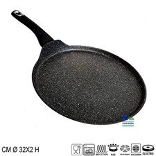 CREPIER PIETRA LAVICA INDUCTION DIAM. CM 32 ALLUMINIO RIVESTIMENTO ANTIADERENTE