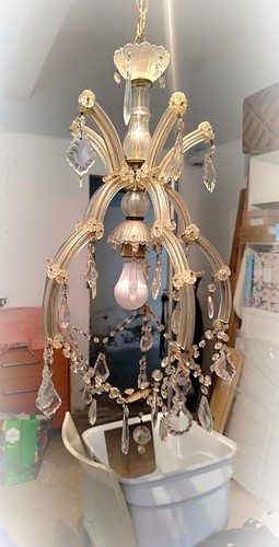 Lampadario anni vetro e - lampadario, 50/60