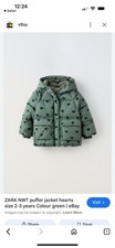 ZARA giacca puffer cuori nuova