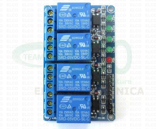 Scheda relè 5vdc - 4, relay