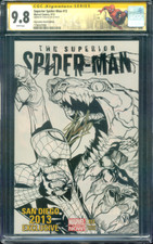 Superior Spider Man 13 CGC SS 9.8 Stan Lee schizzo variante 9/12 etichetta personalizzata