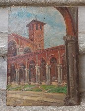 Dipinto antico olio su tavola