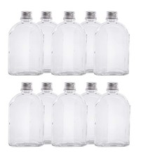 Bottiglie fiaschetta vetro con coperchi Sloe Gin Whisky Vodka fatta in casa - 200 ml set da 10