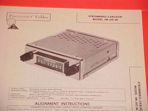 1961 stromberg carlson - 1961, stromberg-carlson