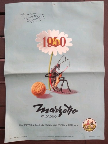 Calendario 1950 marzotto - calendario,