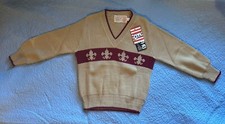 Maglione Vintage Boy Scouts Of America BSA Taglia Small S 100% Acrilico USA Monsanto Nuovo con etichette