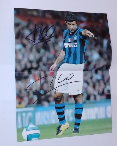 Autografo luis figo pallone - luis,