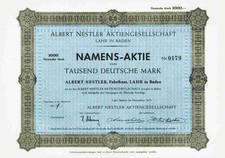 Albert Nestler 1952 Lahr Foresta Nera Baden calcolatore 1000 DM segno originale