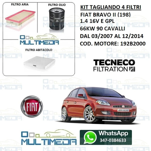 Kit tagliando filtri tecneco - 3,