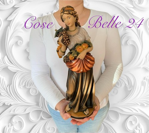 Statua legno vignaiola - statua,