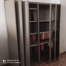 Schedario in ferro anni 70  - due ante pieghevoli e porta fascicoli