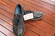 jolies chaussures en cuir bleu