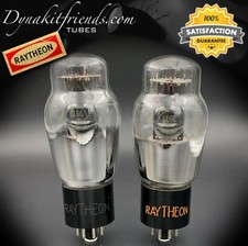 6L6G RAYTHEON Black Plates Pre-WWII production Matched Tubes Made in USA