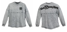 Felpa girocollo adulto taglia S Disney World Parks Resort spirito lavato con acido