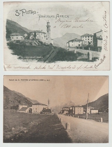 Lotto cartoline corteno - lotto, x2