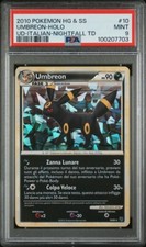 PSA 9 - Umbreon 10/90 italiano 2010 Undaunted Cracked Ice Holo - POP 1