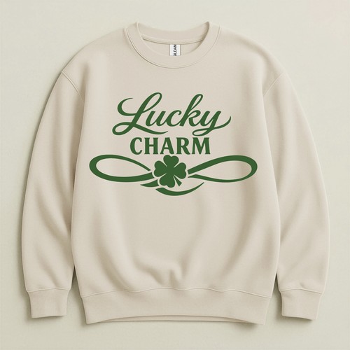 Felpa lucky charm trifoglio - felpa,