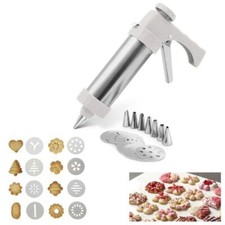 Macchina Pistola Per Biscotti Alluminio Siringa Dolci Formine Sparabiscotti 17
