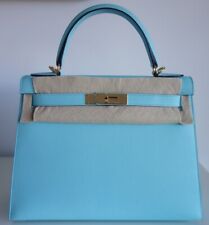BORSA HERMES KELLY 28 blu
